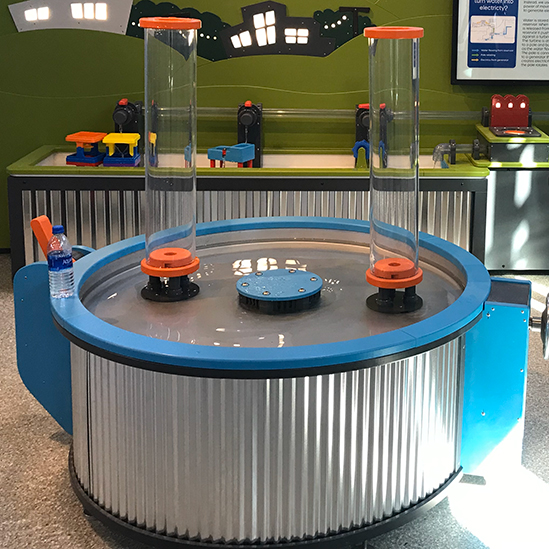 children's water play area